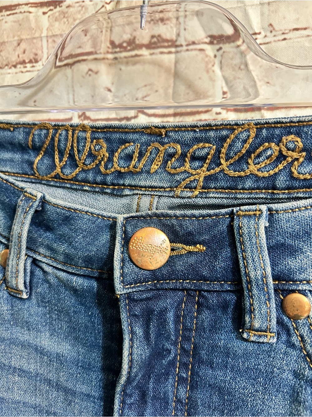 Wrangler High Rise Flare Jean Medium Wash Retro Wide Leg Western Coastal Cowgirl - Picture 3 of 11
